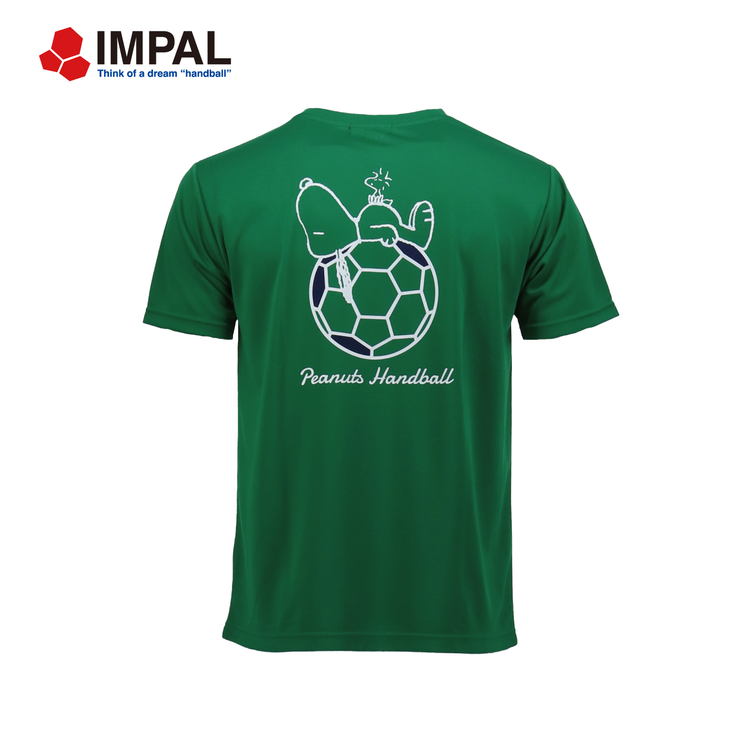 スヌーピー ハンドボール Tシャツ ユニセックス グリーン /IMSNPT-2503