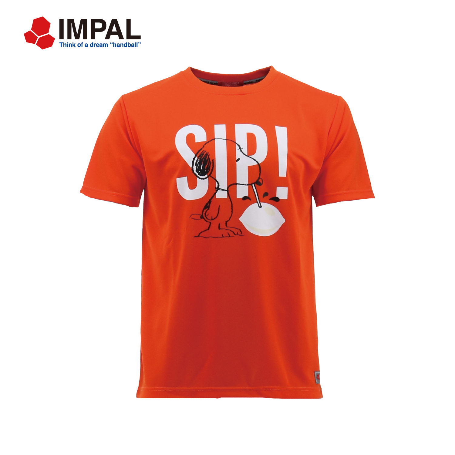スヌーピー ハンドボール Tシャツ ユニセックス オレンジ /IMSNPT-2504