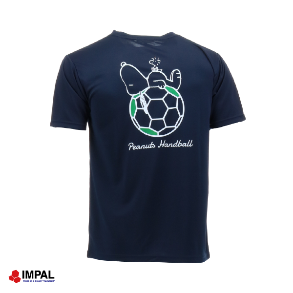 スヌーピー ハンドボール Tシャツ ユニセックス ネイビー /IMSNPT-2503